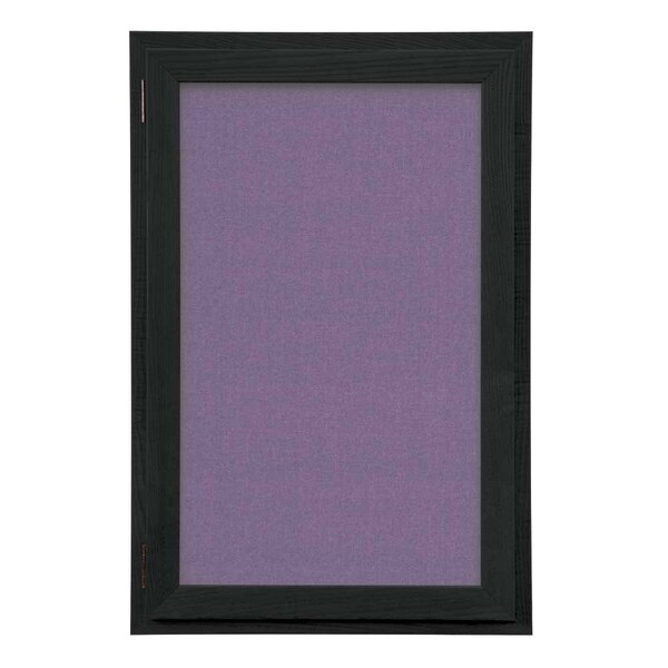 United Visual Products Outdoor Enclosed Combo Board, 42"x32", Satin Frame/Black & Cork UVCB4232OD-BLACK-CORK - main
